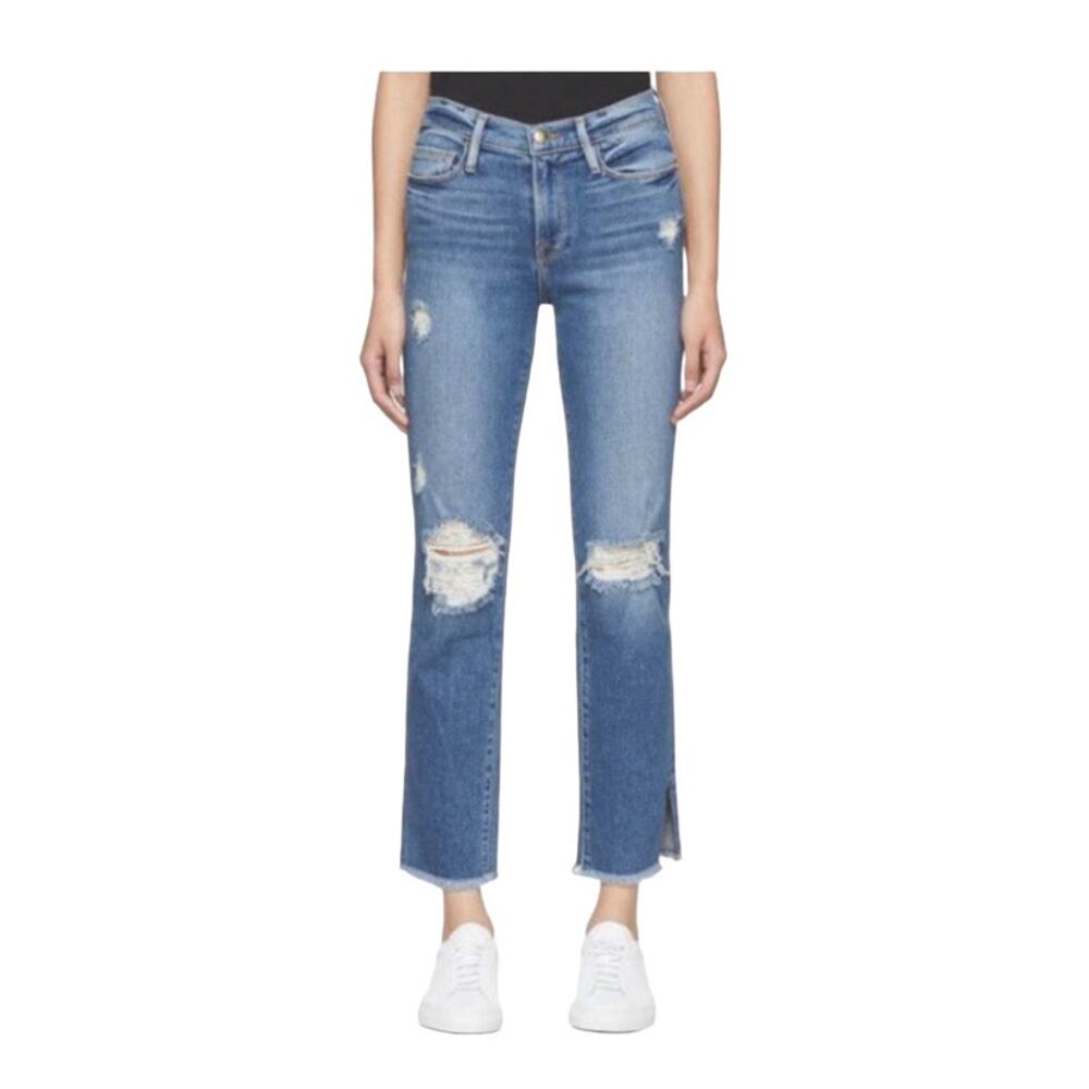 FRAME LE NOUVEAU STRAIGHT LEG MID RISE JEANS WOMENS SIZE 27